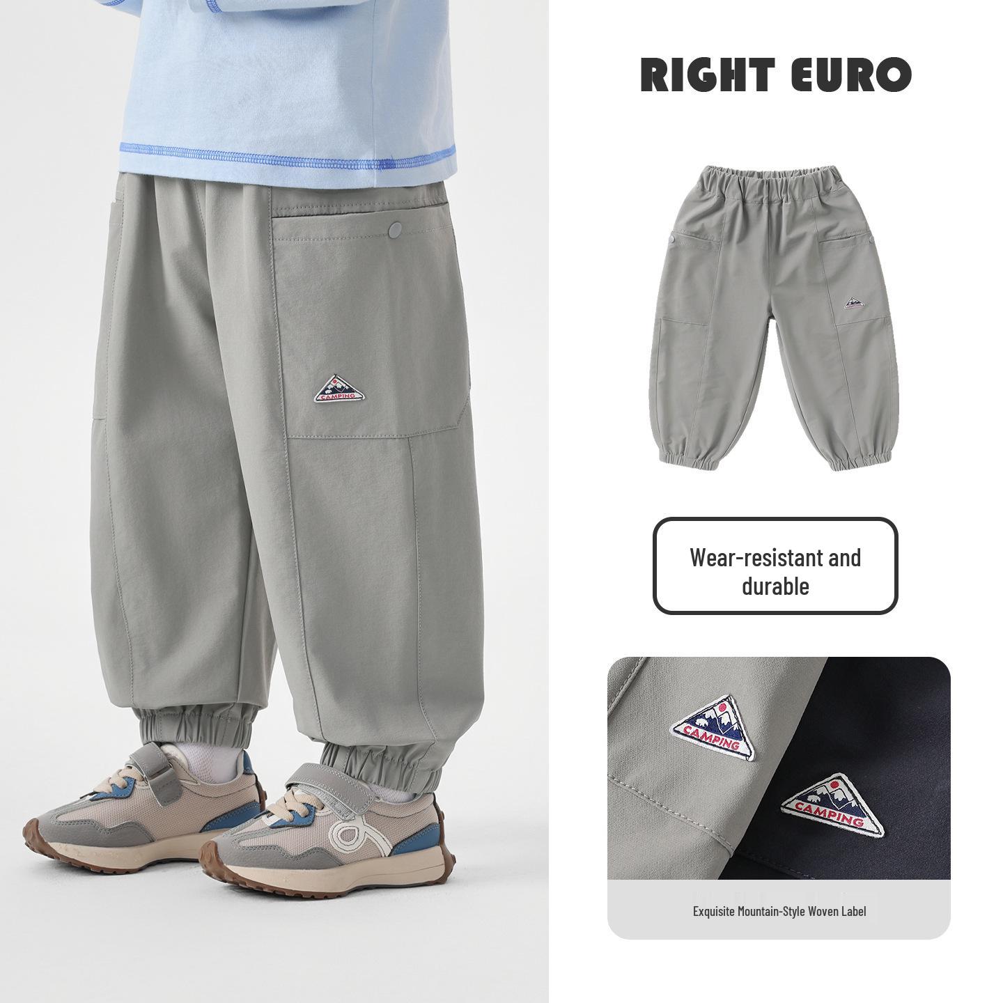 European Boys  Waterproof Trousers - Spring 2026 New Style Casual Toddler/Baby Pants for Spring/Autumn 100cm
