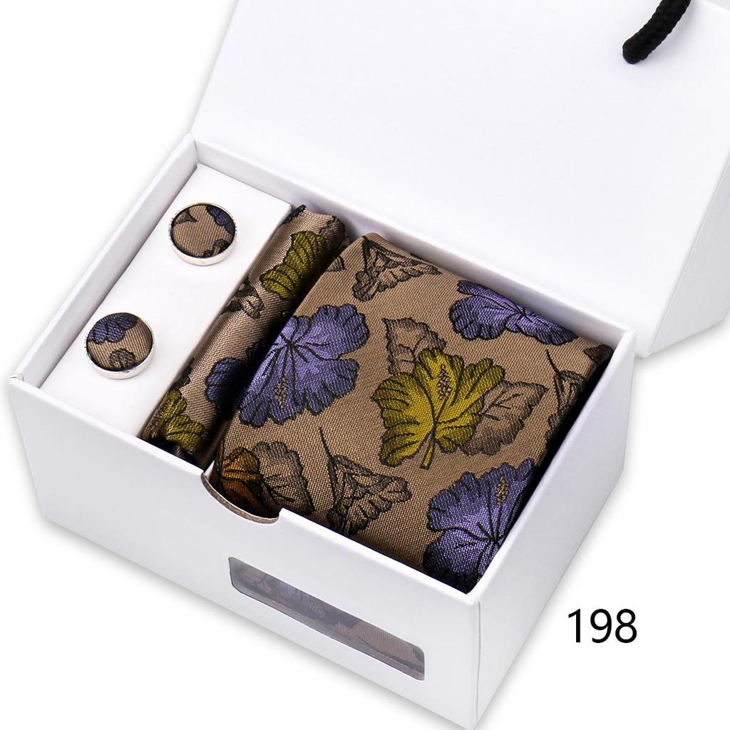 Men's High-End Polyester Tie & Pocket Square Set for Weddings and Formal Wear