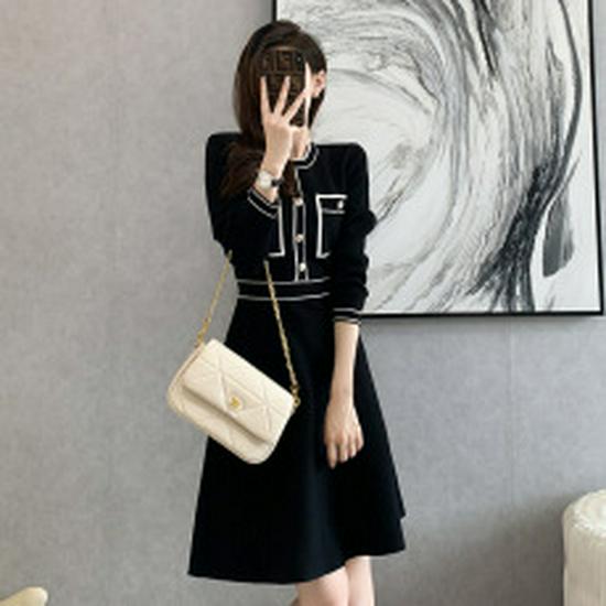 2023 Women's Autumn Embroidered Crane Knit Pullover: Slimming Long Sleeve Base Layer Top