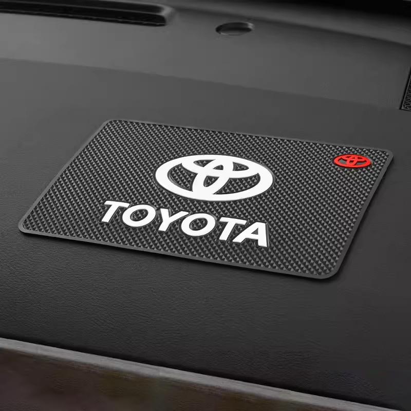 PVC Silicone Car Dashboard Mat + 2PCS Anti-Slip Water Cup Pads for Toyota Rav4 Fortuner Auris Reiz Camry Corolla Avanza Yaris