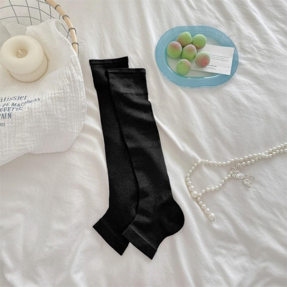 New Ultra-Thin Lolita Socks Solid Color Calf Socks Ice Silk Socks Breathable Japanese Style JK Style Socks Sweet Girls