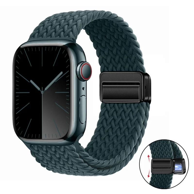 Nylon Bracelet for Apple Watch Band 10 9 8 7 46mm 42mm 45mm 41mm Ultra 2 49mm Strap for iWatch Series 6 5 4 3 SE 44mm 40mm Strap