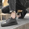 Men's Retro High-Top Shoes with Invisible 6CM Lift - Casual Autumn Trendy Mid-Top Board Sneakers