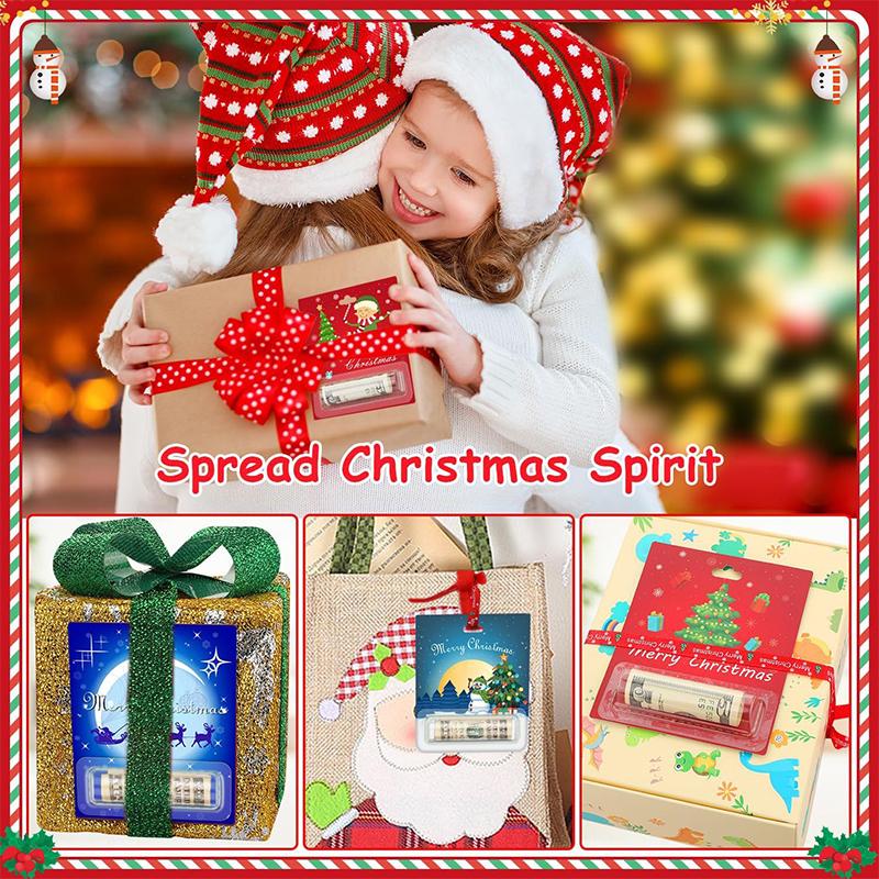 12 Piezas Soporte para Dinero de Navidad Para Efectivo Tarjetas de Navidad Divertidas Adornos Con Cubierta Para Decoraciones Navideñas Regalo en Efectivo