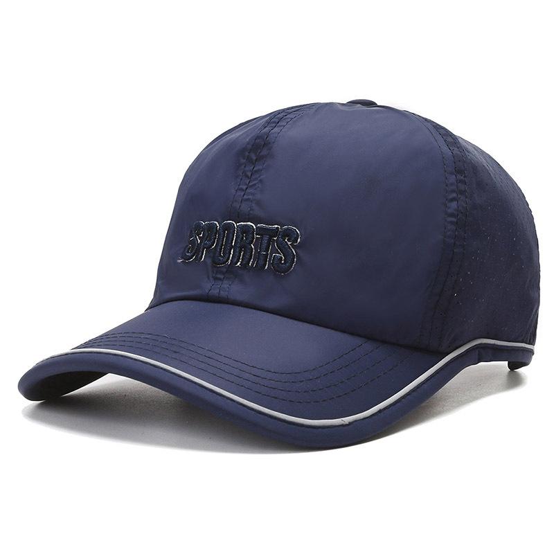 

Baseball cap Men s casual summer sunscreen cap Couple breathable cap Three-dimensional embroidery cap Versatile Adjustable синий