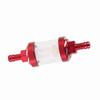 Metal Glass Inline Gas Oil Fuel Filter 8mm Thread Replacement for Motorcycle (Red)