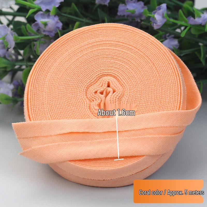 Elastic Cotton Knit Piping Tape for Baby Clothes and No-Iron Decoration