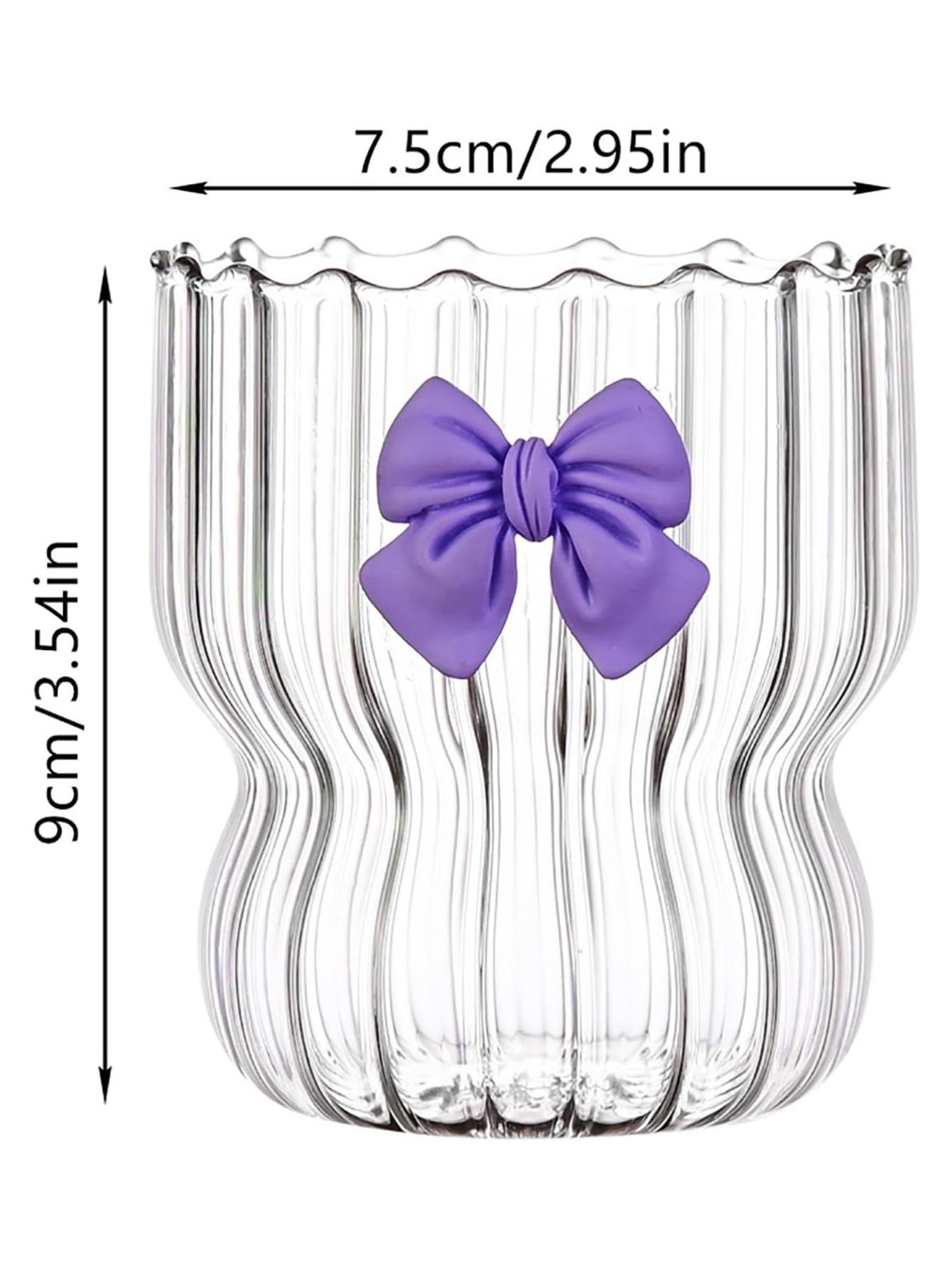 

Vintage Ripple cup Butterfly decorated iced coffee cup suitable for juice beer beverage water dessert beverage coffee