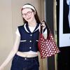 Borsa con Rivetti Cielo Stellato Borsa Tote alla Moda Stile Motociclista Borsa a Mano a Spalla alla Moda di Grande Capacità