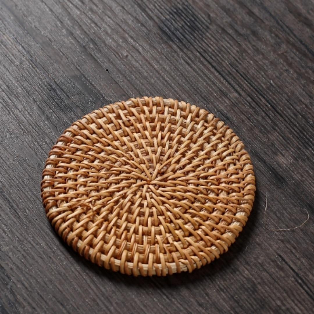 

1PC Retro Style Round Coaster, Table Mat, Suitable for Home and Kitchen Decoration