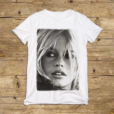 Brigitte Bardot Bílá bavlněná košile Všechny velikosti S-5XL Unisex H224 Unisex Tričko