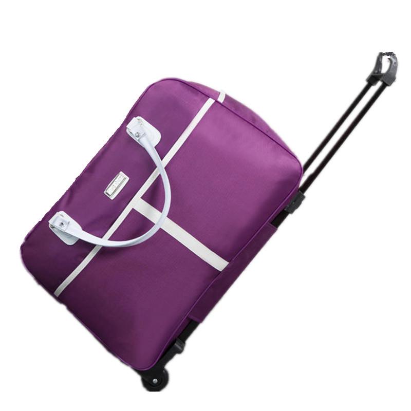 Korean Style Large Travel Trolley Bag - Lightweight, Foldable Carry-On for Women, Men & Students