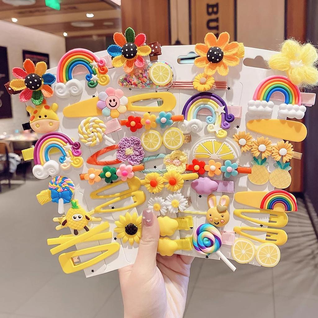 28-Piece Deluxe Hair Clip Set for Girls, Kids and Girls. Hair Ties, Hair Accessories, Hair Bands, Hair Ties, Stylish Hair Ornaments, Colorful and