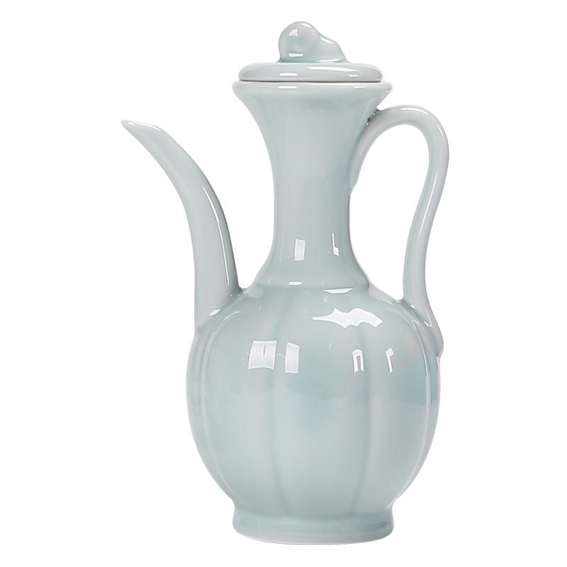Imitation Song Tea Small Tianqing Hand-held Pot Soup Bottle Wine Pot Chinese Song Dynasty Ceramic Imitation Song Teapot Tea Set