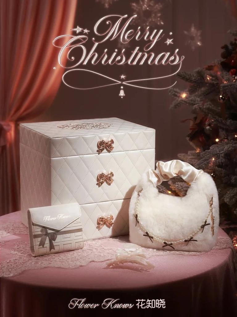 Flower Knows Limited Christmas Gift Handbag, Gift Box and Notepad