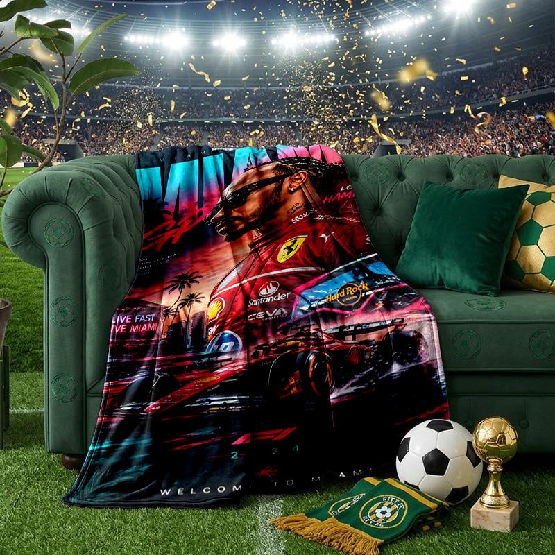 Lewis Racing Legacy Blanket Lightweight Ideal Bedding Blanket Perfect for Travel, Camping, Living Rooms, Offices, Sofas, Fan Christmas gift