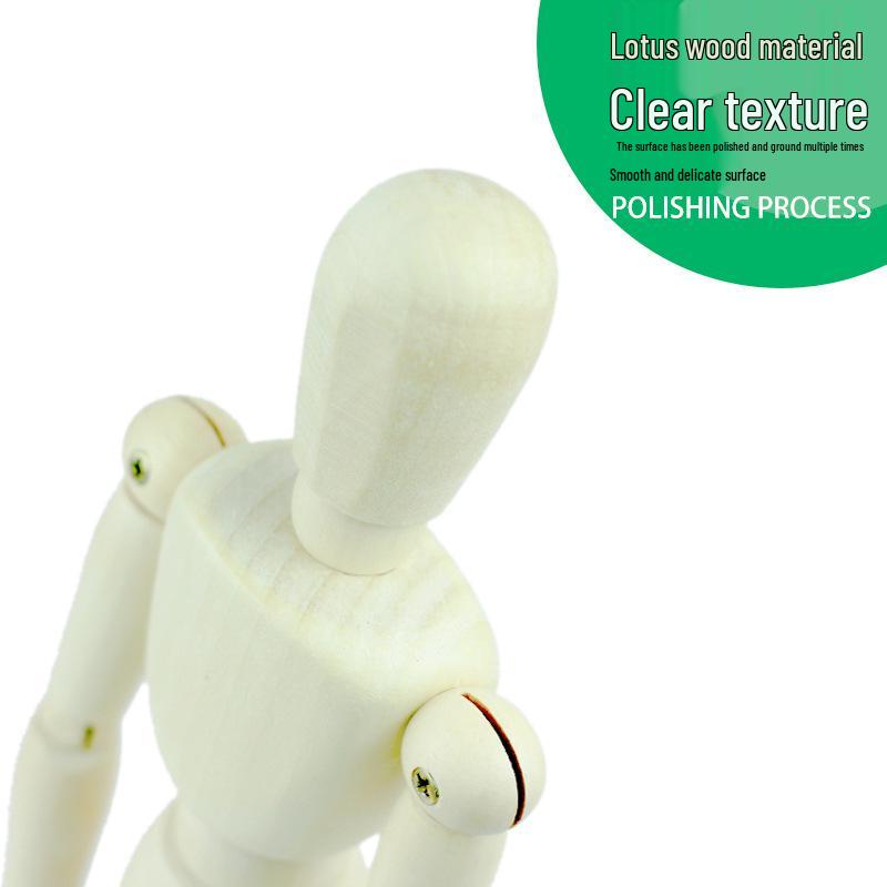 10-Inch Wooden Articulated Hand Figure for Home Décor and Sketching