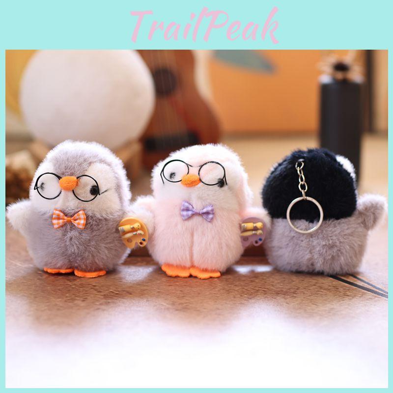 Cartoon Cute Penguin Pendant Plush Keychain Material Bag Charm Accessories Doll
