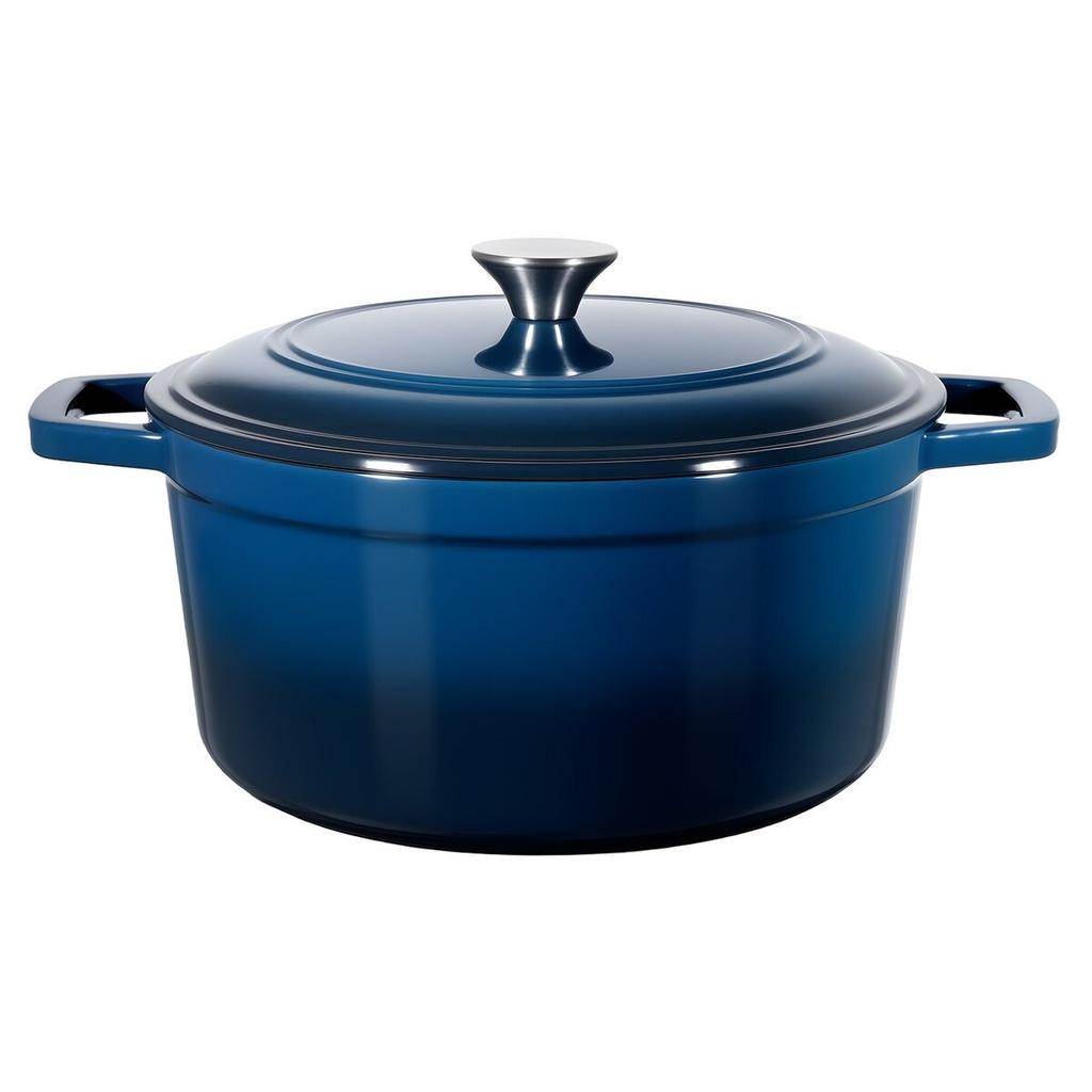 Enameled Cast Iron Dutch Oven, 5.7L Pot with Lid and Dual Handles, Heavy-Duty Durable Cookware Pan, Oven Induction Compatible up to 260 , for