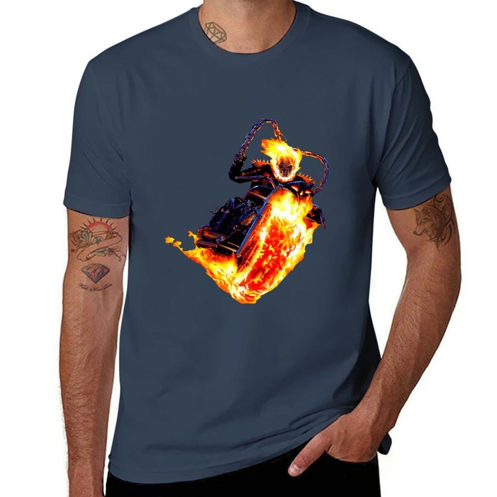 Ghost Rider T-Shirt Man T Shirt Heavy Cotton Man T Shirt Summer T-Shirt
