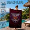 West Football Printed Microfiber Beach Towel, Soft And Absorbent, Quick-Dry, Ideal for Summer Travel, Beach Essential, Swimming Pool