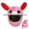 Motorcycle Helmet Decoration: Cartoon Rabbit, Toothless, Pumpkin Head Covers