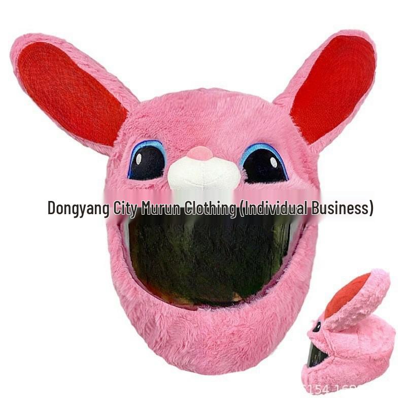 Motorcycle Helmet Decoration: Cartoon Rabbit, Toothless, Pumpkin Head Covers