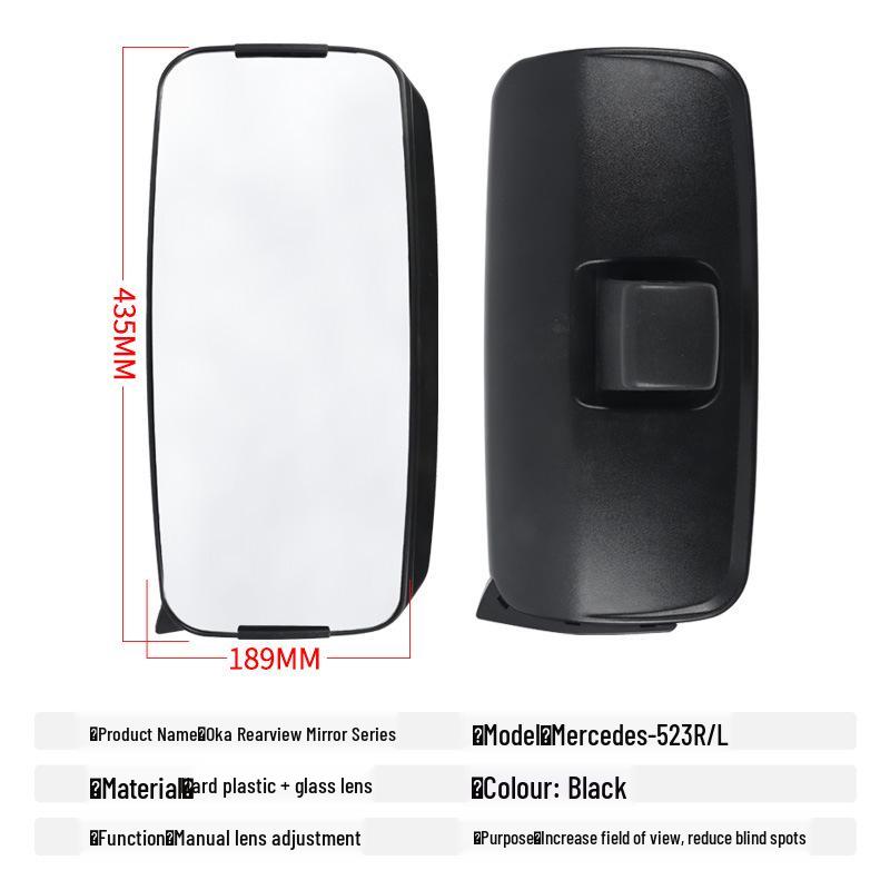 Square Rearview & Reversing Mirror for Euro Mercedes Trucks (MP2, MP3, MP4 Models)