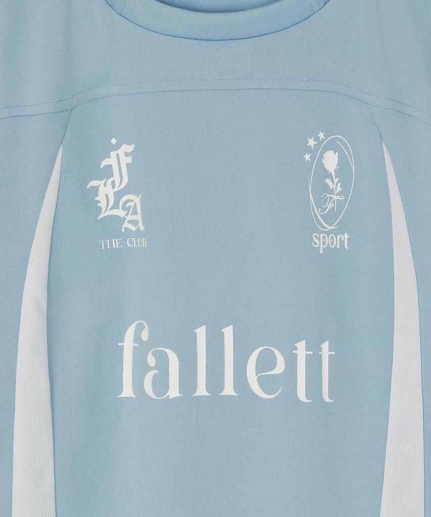 FALLETT Sports Football Short Sleeve T-Shirt Sky Blue