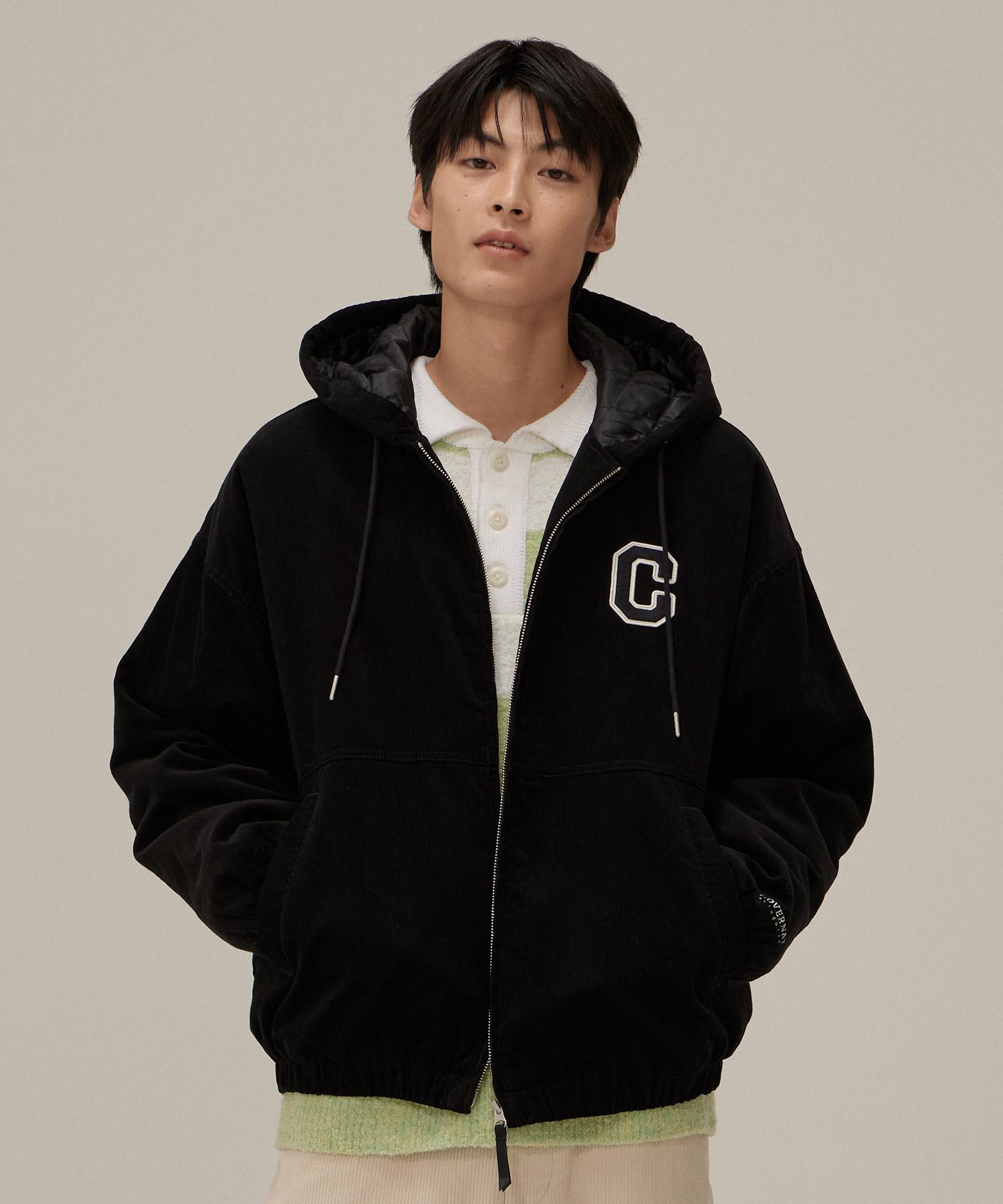 Covernat C Logo Corduroy Hoodie Jacket