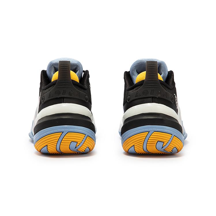 Neue 361° Stoßdämpfer mit rutschfesten und abriebfesten Eigenschaften Low-Top Basketballschuhe Herren Schwarz Weiß 572441112-1