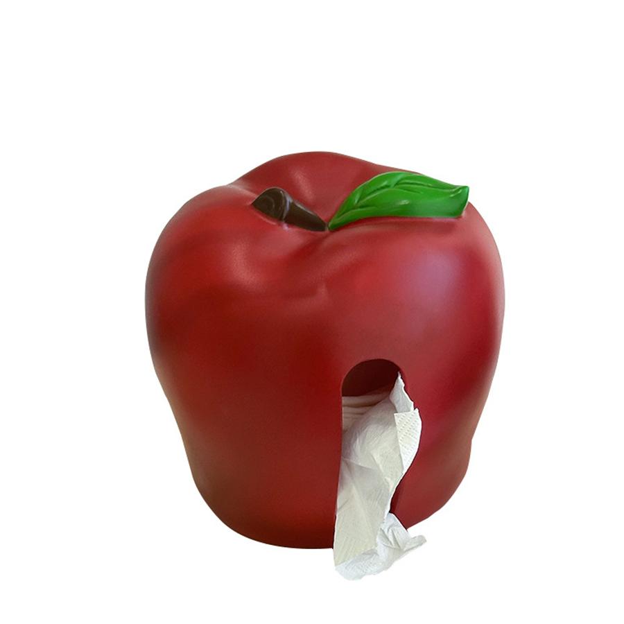 

Apple tissue box, home living room creative paper box, high-end desktop napkins, storage decorations and ornaments красный