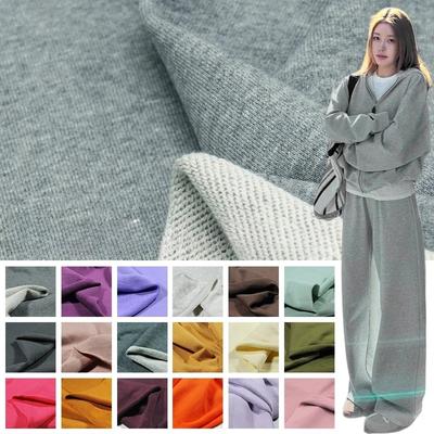 100x160cm Elastic Pure Cotton Knitted Terry Fabric Thick Loopback French Terry Fabric For Sewing Hoodie Sports Pants Sweater