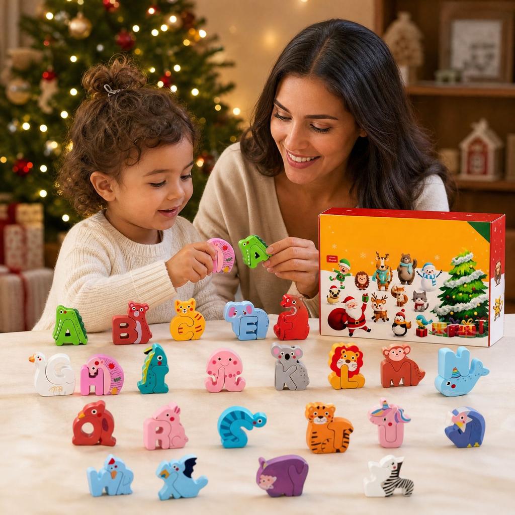 Christmas Advent Calendar 3D Animal Building Set 26 Countdown Toys for Kids