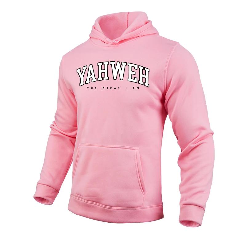 Yahweh Printed Hoodies for Men Men's Hooded Long Sleeve Sweatshirt All Season Daily Casual Sporty Fashion Pullover