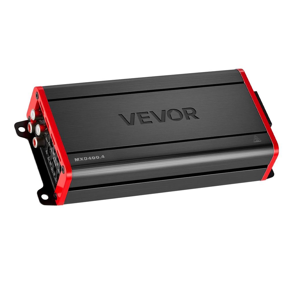Car Audio Amplifier, 4-Channel Bridgeable Car Amplifier, Multichannel Class D Stereo Amp, Max. 4 x 272W at 4 Ohms / 4 x 400W at 2 Ohms, High Output,