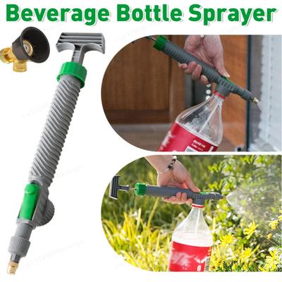 Gartenbewässerung Luftpumpe Einstellbarer Flaschenkappen-Sprenger Hochdruck Manuelle Luftpumpe Sprüher für Getränkeflaschen