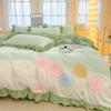 Lace Princess Wind Four-piece Set Washed Cotton Bed Sheet Quilt Cover Embroidered Small Fresh Bedding