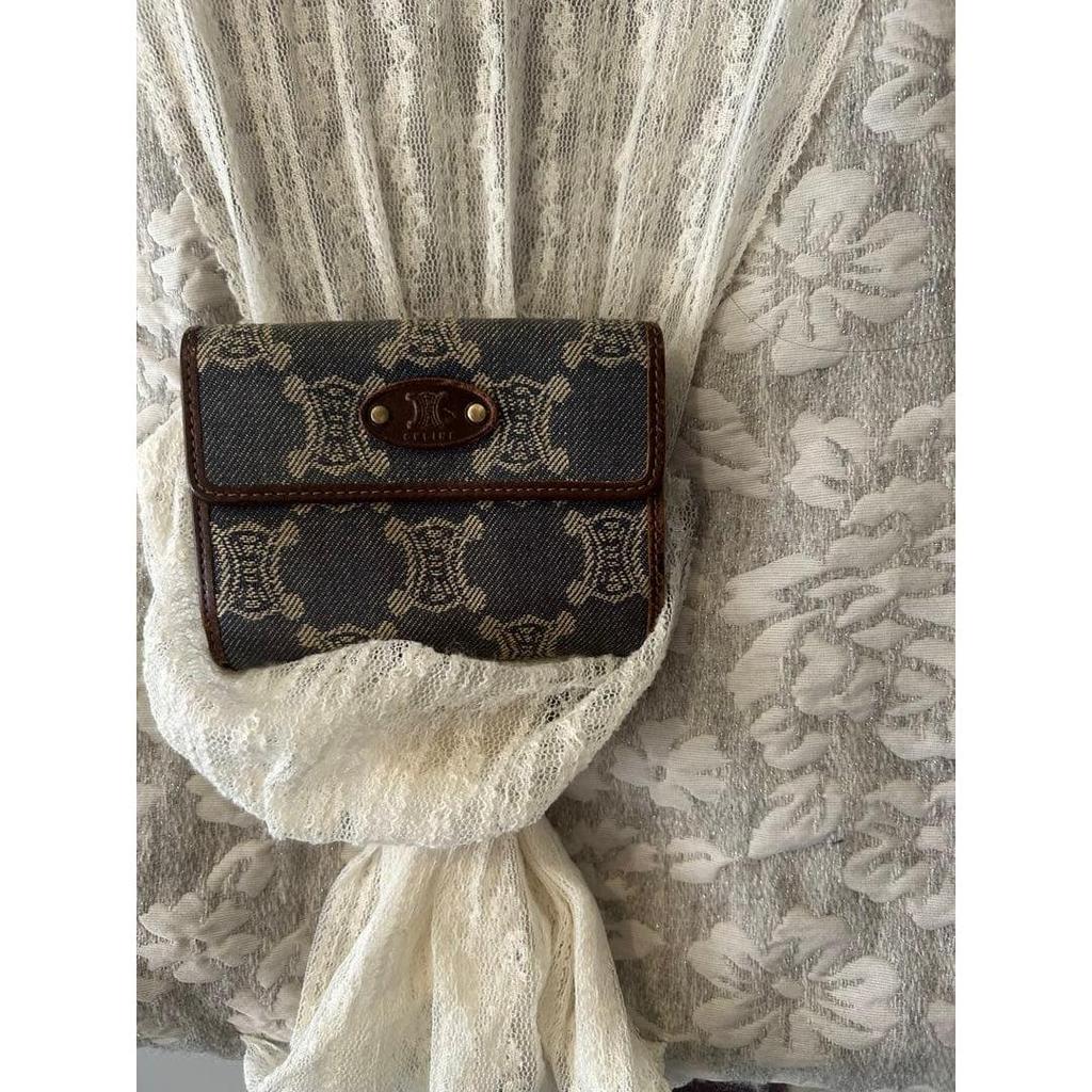 Used CELINE Macadam pattern tri-fold wallet