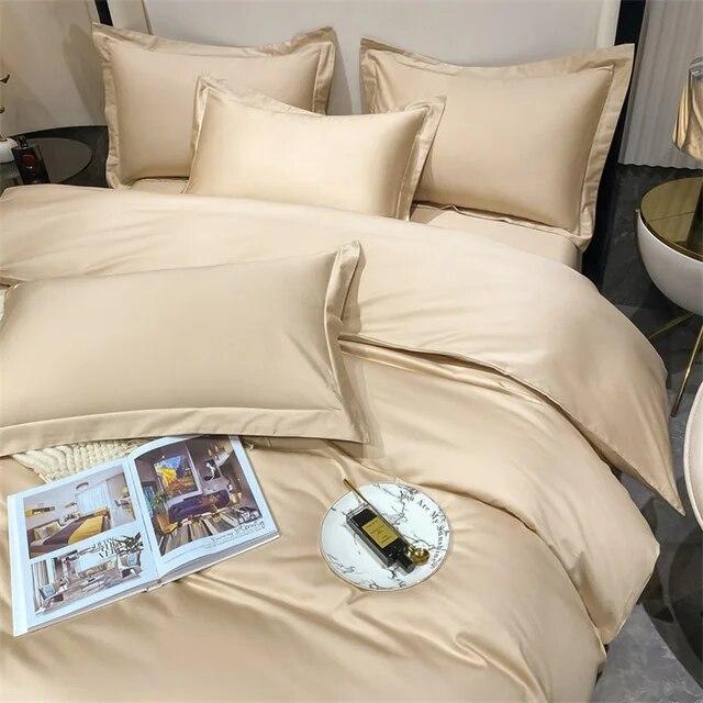 3-teiliges Set Luxus-Bettwäsche-Set aus 100 % ägyptischer Baumwolle, Bettbezug-Set für Einzel-, Doppel-, Queen-Size-Betten, weicher Bettbezug, Kissenbezug