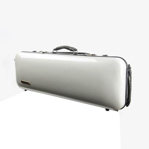 Christiana Carbon Fiber Rectangular Violin Case with Hygrometer and Password Lock (white Dot)
