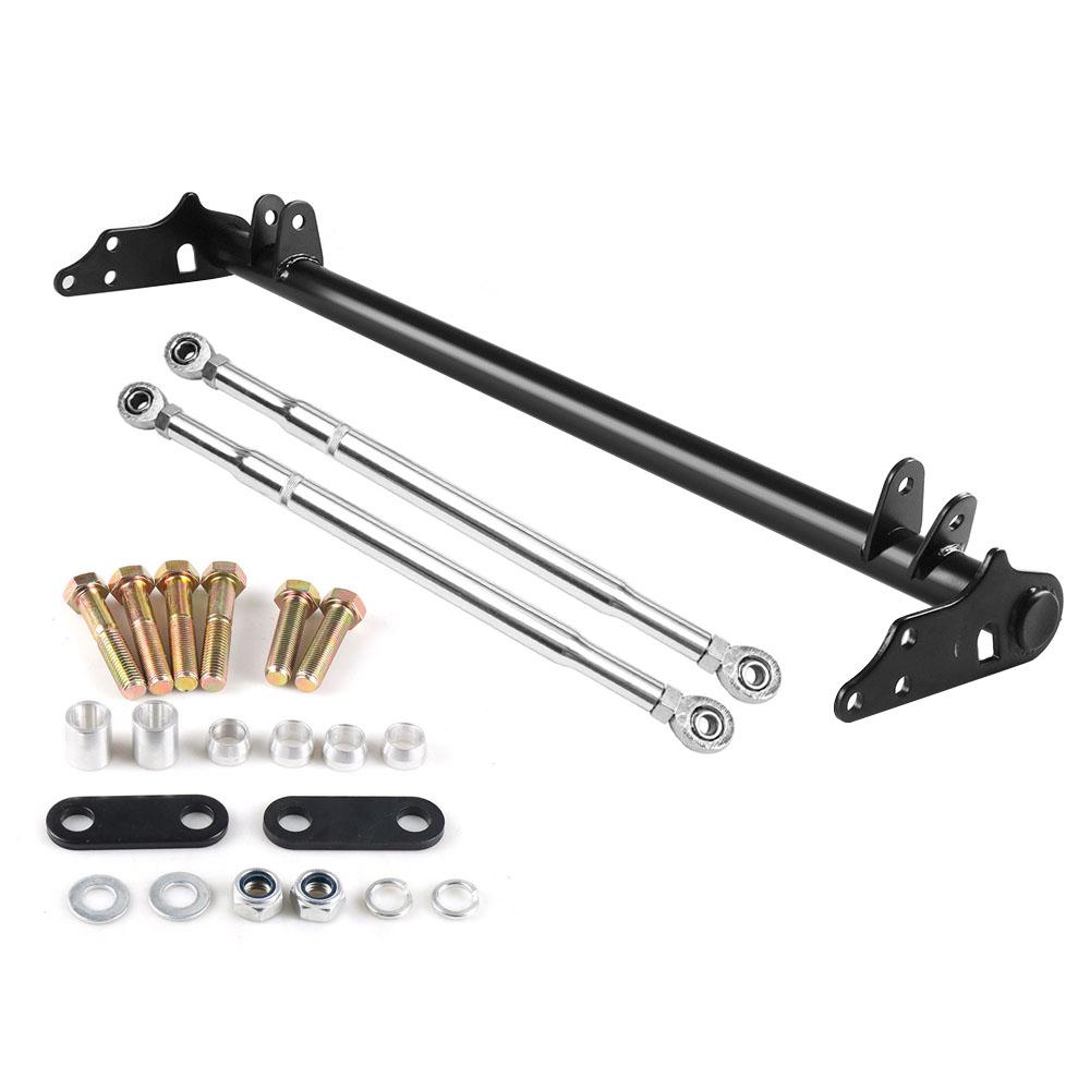 Car Front Traction Control Tie Bar Kit For 1988-1991 Honda Civic / CRX - Black Suspension Performance Accessorie