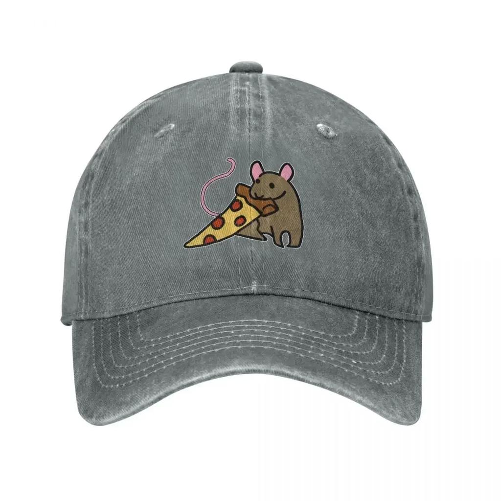 Pizza Rat Baseball Cap Unique Hats Christmas Hat Mens Caps Women's
