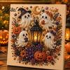 Artigianato Creativo per Feste di Halloween Fantasma Perla Sintetica Arte Kit Fai da Te, Pittura Artigianale Decorazione con Perline 3D Spettrale, Muro Gotico per Adulti Principianti Kit Festivo