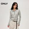 Women's Regular Fit Wool Blend Polo Knit Sweater
