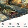 Flanelová deka s potiskem ryb, Vysoce kvalitní, Pohodlná pro všechna roční období, Domácí dekorace, Teplo a pohodlí, Perfektní jako vánoční dárky