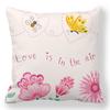 Creative Valentine's Day Happy Letters Digital printing short plush pillow covers for car sofa office cushion cover home goods