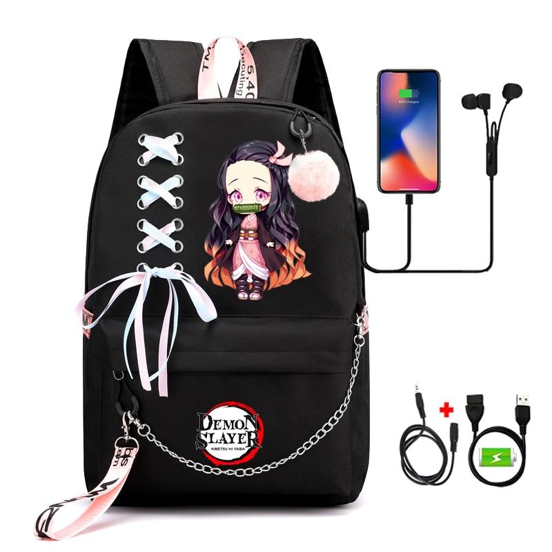 Anime Bookbag Unisex školní tašky pro chlapce Dívky Mochilas Cartoon Printing Laptop Bagpack Batoh pro teenagery Batoh do školy