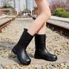 Korean Style Fashion Rain Boots Women's Mid-tube Rain Boots Work Non-slip Rubber Shoes Ladies Adult Beautiful Water Shoes