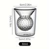 Golf Double-layer Glass Cup, High Borosilicate Thick Glass Water Cup, Wine Glass 50ml